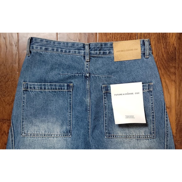 NWT MONOX Future A Choose Men's Blue Denim Relaxed Fit Baggy Jeans Sz 30x29.5" - Picture 6 of 7